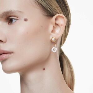 Swarovski Numina earring jackets
Mixed cuts, White, Gold-tone plated